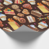 Baker Cook Chef Food Pattern Art Cadeaupapier (Hoek)