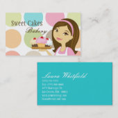 Baker Cup Kaarten Bakkerij Sweet Behandelt Visitek Visitekaartje (Voorkant / Achterkant)