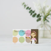 Baker Cup Kaarten Bakkerij Sweet Behandelt Visitek Visitekaartje (Staand voorkant)
