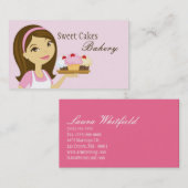 Baker Cup Kaarten Bakkerij Sweet Behandelt Visitek Visitekaartje (Voorkant / Achterkant)