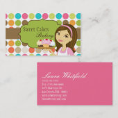 Baker Cup Kaarten Bakkerij Sweet Behandelt Visitek Visitekaartje (Voorkant / Achterkant)