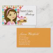 Baker Cup Kaarten Bakkerij Sweet Behandelt Visitek Visitekaartje (Voorkant / Achterkant)