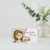 Baker Cup Kaarten Bakkerij Sweet Behandelt Visitek Visitekaartje (Staand voorkant)