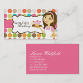 Baker Cup Kaarten Bakkerij Sweet Behandelt Visitek Visitekaartje (Voorkant / Achterkant)