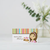 Baker Cup Kaarten Bakkerij Sweet Behandelt Visitek Visitekaartje (Staand voorkant)