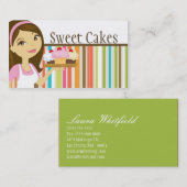 Baker Cup Kaarten Bakkerij Sweet Behandelt Visitek Visitekaartje (Voorkant / Achterkant)
