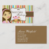 Baker Cup Kaarten Bakkerij Sweet Behandelt Visitek Visitekaartje (Voorkant / Achterkant)