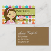 Baker Cup Kaarten Bakkerij Sweet Behandelt Visitek Visitekaartje (Voorkant / Achterkant)