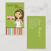 Baker Cup Kaarten Bakkerij Sweet Behandelt Visitek Visitekaartje (Voorkant / Achterkant)