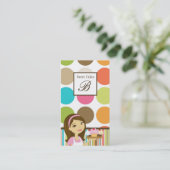 Baker Cup Kaarten Bakkerij Sweet Behandelt Visitek Visitekaartje (Staand voorkant)