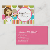 Baker Cup Kaarten Bakkerij Sweet Behandelt Visitek Visitekaartje (Voorkant / Achterkant)