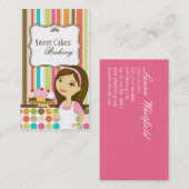 Baker Cup Kaarten Bakkerij Sweet Behandelt Visitek Visitekaartje (Voorkant / Achterkant)