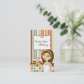 Baker Cup Kaarten Bakkerij Sweet Behandelt Visitek Visitekaartje (Staand voorkant)