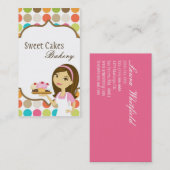 Baker Cup Kaarten Bakkerij Sweet Behandelt Visitek Visitekaartje (Voorkant / Achterkant)