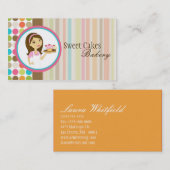 Baker Cup Kaarten Bakkerij Sweet Behandelt Visitek Visitekaartje (Voorkant / Achterkant)