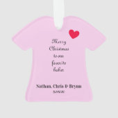 Baker Cupcake Apron gepersonaliseerd versieringsmi Ornament (achterkant)