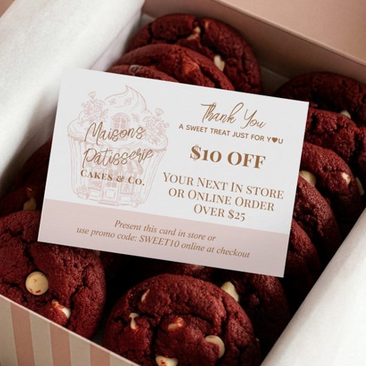 Baker Cupcake Bedankt Promo Code Gebak Bakkerij Kortingskaartje