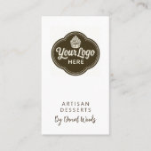 Baker Custom Logo Espresso Brown QR Code Visitekaartje (Voorkant)