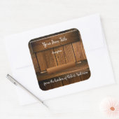 Baker Deegroller Rustiek Houten Productlabel Vierkante Sticker (Envelop)