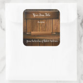 Baker Deegroller Rustiek Houten Productlabel Vierkante Sticker (Tas)
