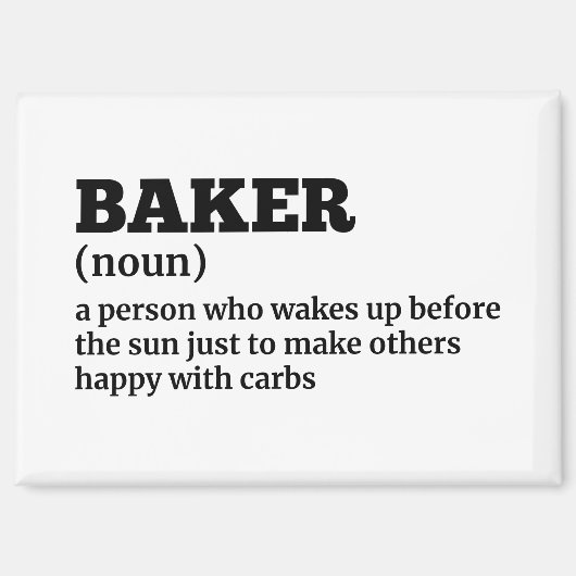 Baker Definition Keukenmagneet Magneet (Voorkant)