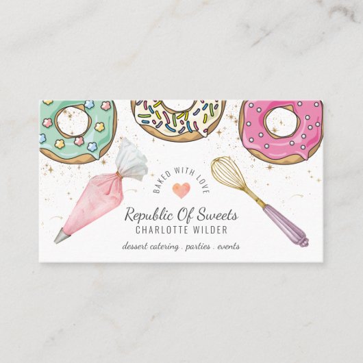 Baker Desserts Baking Utensils Visitekaartje (Voorkant)