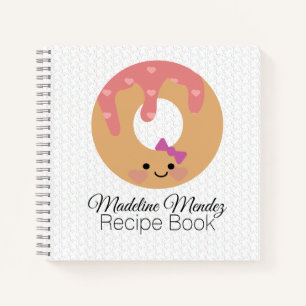Baker Donut Spiral notebook Kinder Recipe Book Notitieboek