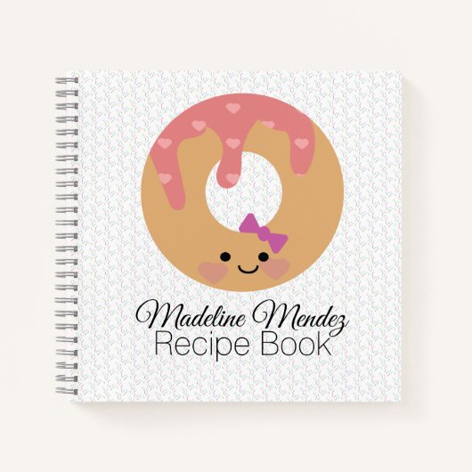 Baker Donut Spiral notebook Kinder Recipe Book Notitieboek (Voorkant)