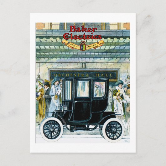 Baker Electric Cars - Vintage Ad Briefkaart (Voorkant)