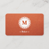 Baker Elegant Lace Monogram Visitekaartje (Voorkant)