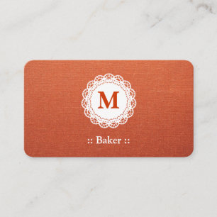 Baker Elegant Lace Monogram Visitekaartje