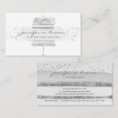 Baker Event Planner Glitter Grey Visitekaartje (Voorkant / Achterkant)