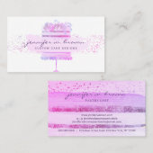 Baker Event Planner Glitter Pink Visitekaartje (Voorkant / Achterkant)