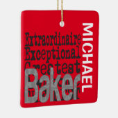 Baker Extraordinaire CUSTOM Ceramic Ornamed Keramisch Ornament (Rechts)