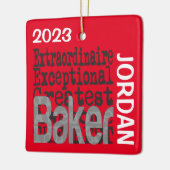 Baker Extraordinaire CUSTOM Keramisch Ornament (Links)