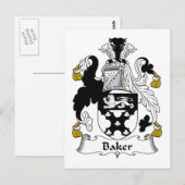 Baker Family Crest Briefkaart (Voorkant / Achterkant)