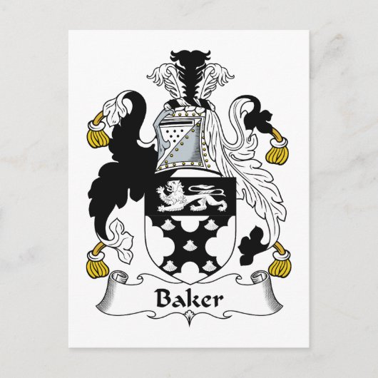 Baker Family Crest Briefkaart (Voorkant)