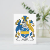 Baker Family Crest Briefkaart (Staand voorkant)