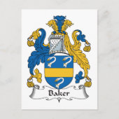 Baker Family Crest Briefkaart (Voorkant)