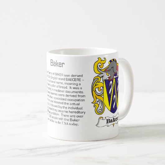 Baker Family Crest mok (Voorkant rechts)