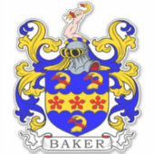 Baker Family Crest Sticker (Voorkant)