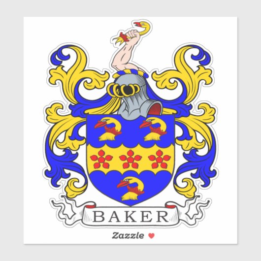 Baker Family Crest Sticker (Vel)