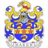 Baker Family Crest Sticker (Voorkant)