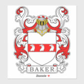Baker Family Crest Sticker (Vel)