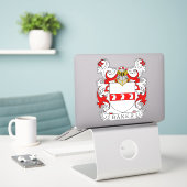Baker Family Crest Sticker (Laptop op bureau)
