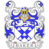 Baker Family Crest Sticker (Voorkant)