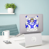 Baker Family Crest Sticker (Laptop op bureau)