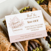 Baker Floral Cupcake Thank You Promo Code Bakery Kortingskaartje