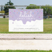 Baker Frosting Drip kleurrijke sprinkles Lila Spandoek (Insitu)