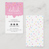 BAKER FROSTING DRUPPEL moderne kleurrijke sprinkle Visitekaartje (Voorkant / Achterkant)